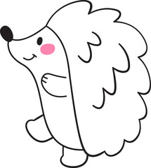 Hedgehog Outline Doodle