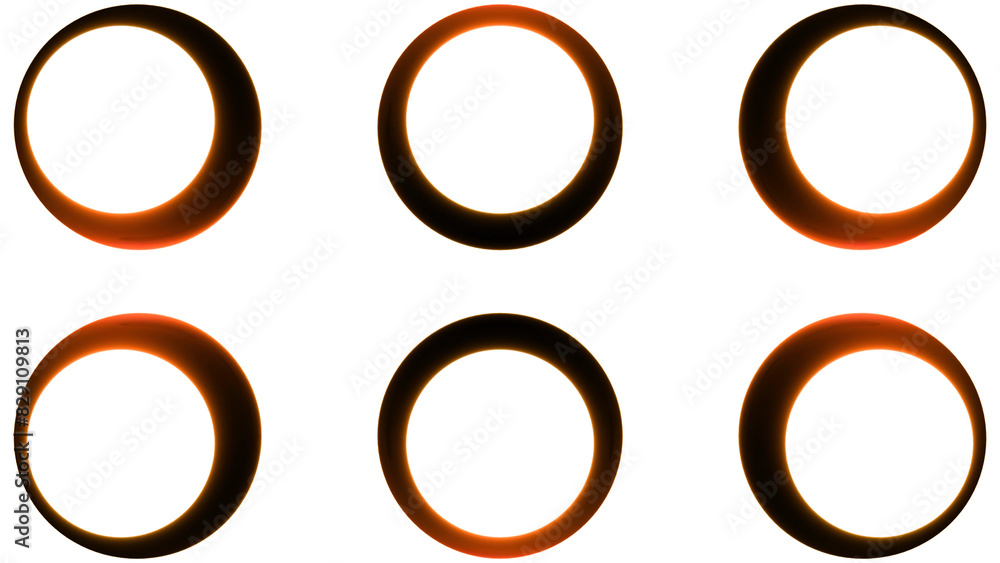 Poster pulsating rows of circles on white background. motion. pulsating circles with effect of filling pain