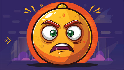 angry face emoji, illustration
