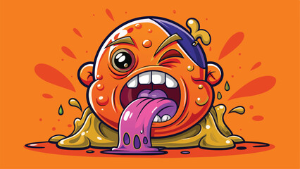 monster emoji face background, illustration, vector