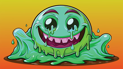 happy melted face background