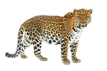 Fototapeta premium Powerful Leopard Image Isolated on Transparent Background