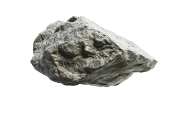 Enigmatic Levitating Stone Isolated on Transparent Background