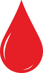 Obraz premium Red blood drop vector icon illustration