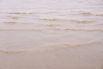 close up the sea and waves.