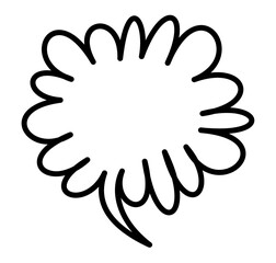 Black cloud speech bubble outline