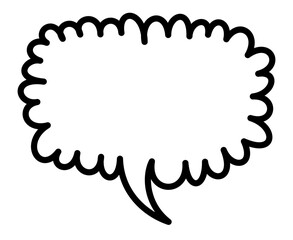 Black cloud speech bubble outline