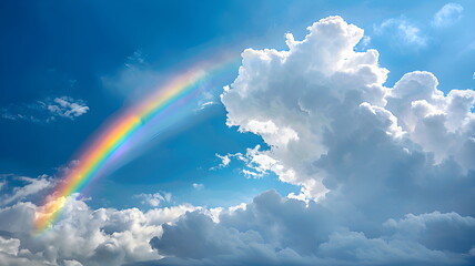 A rainbow in the clouds