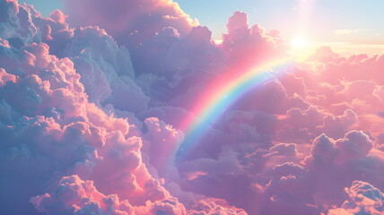A rainbow in the clouds