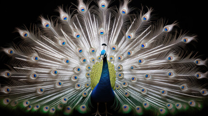 Naklejka premium peacock with feathers out