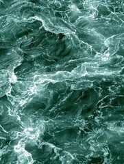 Fototapeta premium Crashing waves of the deep blue sea