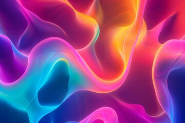 Fototapeta premium Vibrant abstract fluid shapes