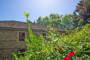 Fototapeta premium Sprring view of village of Metsovo, Epirus Region, Greece