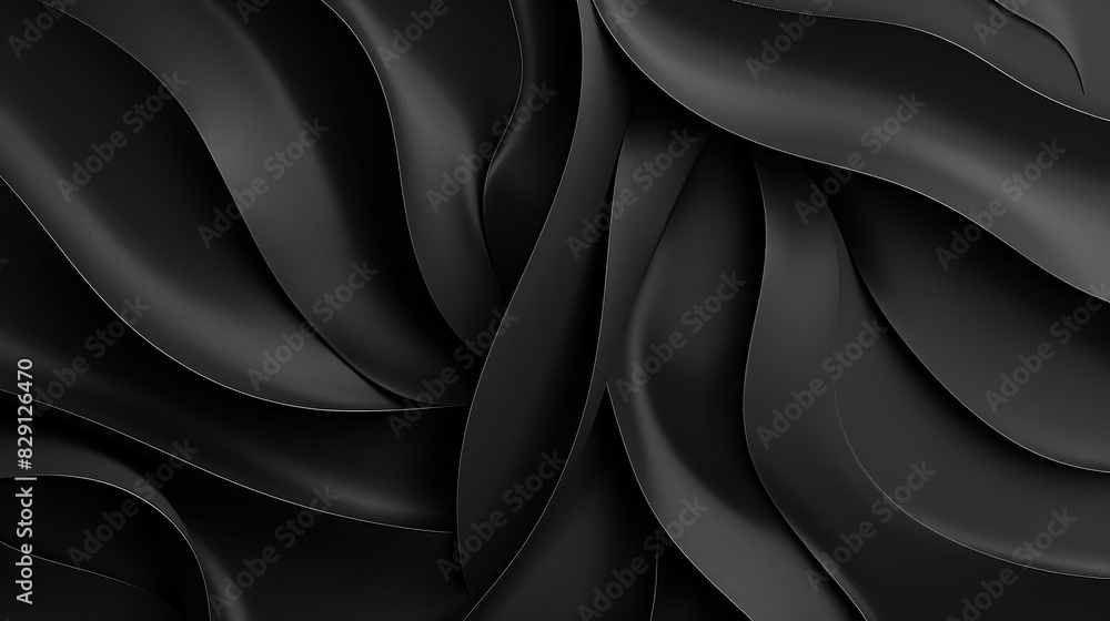 Poster abstract black background with clean lines and subtle gradient transitions for a modern aesthetic