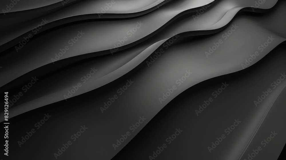 Aufkleber abstract black background with clean lines and subtle gradient transitions for a modern aesthetic