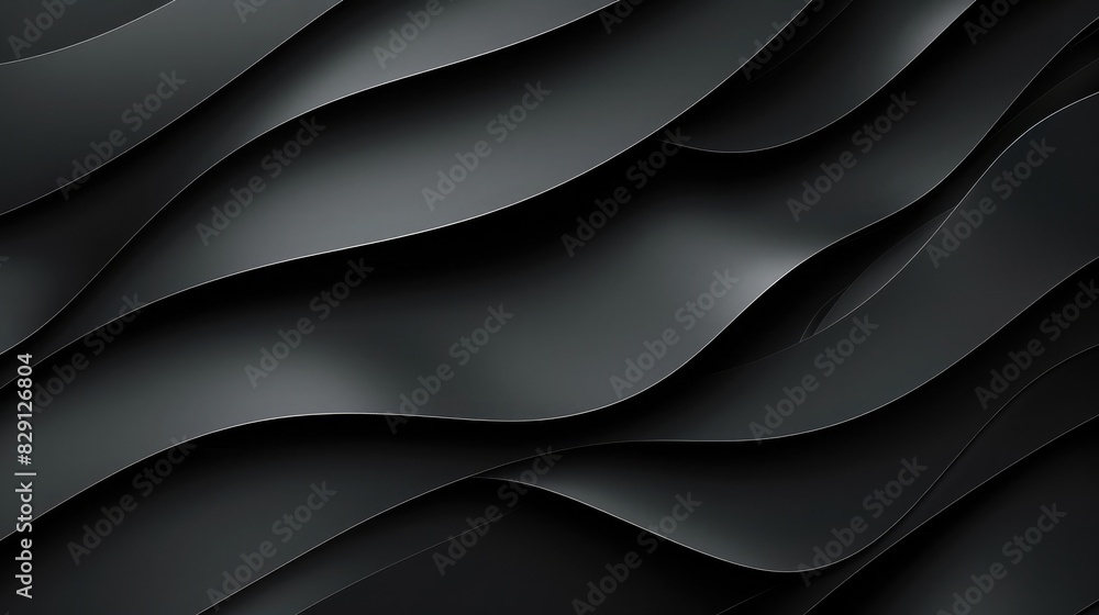 Poster abstract black background with layered elements and smooth gradient transitions