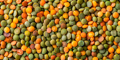 Mixed peas for soup background and texture. Top view. olives and pickles texture food pattern Mediterranean style. 