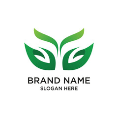 Brand logo design simple concept Premium Vector