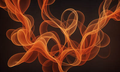 Fire | Orange and black abstract art