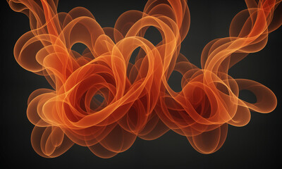Fire | Orange and black abstract art