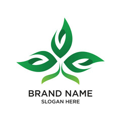 Brand logo design simple concept Premium Vector