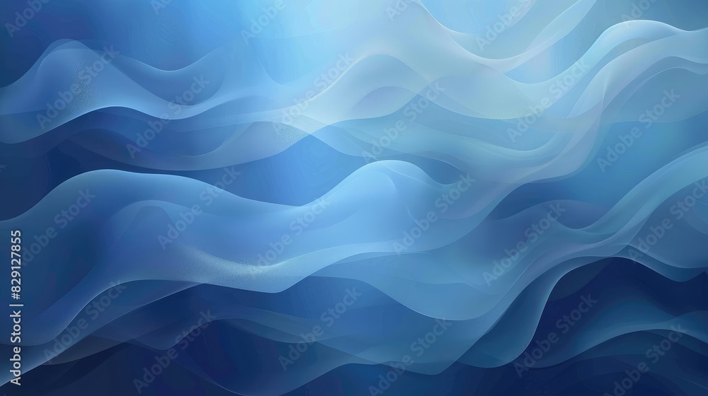 Poster Abstract blue background with smooth gradients and subtle textures for a calming effect