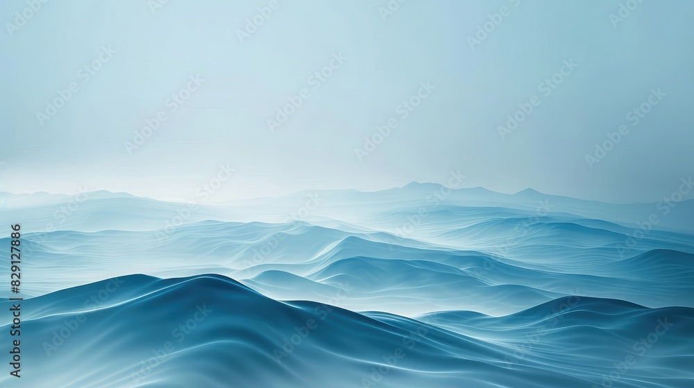 Poster Abstract blue background with smooth gradients and subtle textures for a calming effect