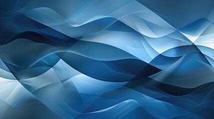 Abstract blue background with overlapping translucent shapes and subtle shadows