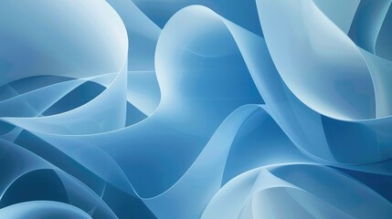 Abstract blue background with overlapping translucent shapes and subtle shadows