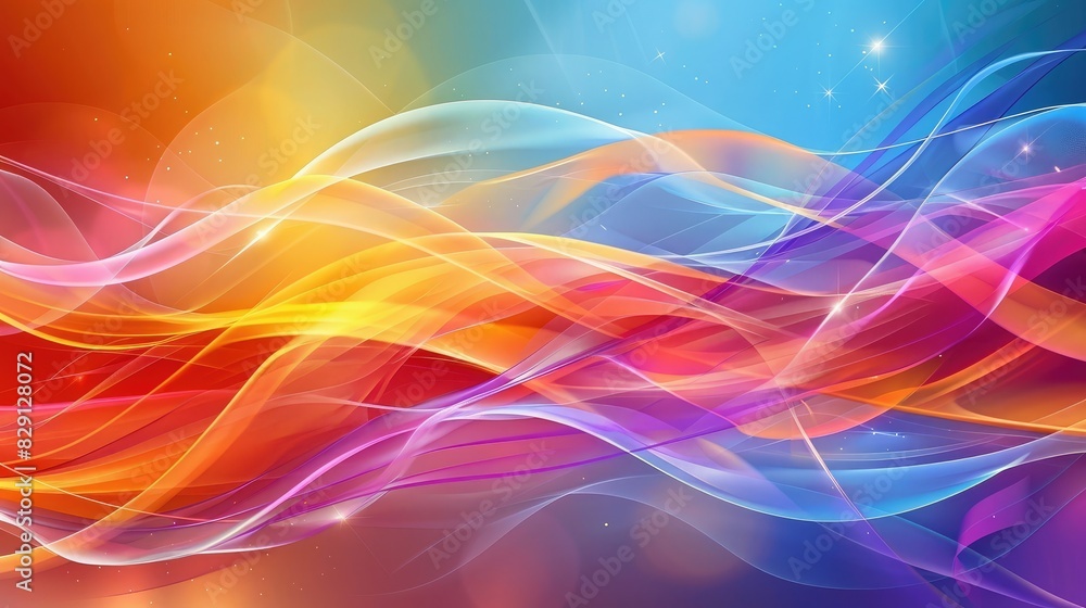 Aufkleber abstract colorful wave background featuring dynamic wave designs and bright, smooth transitions