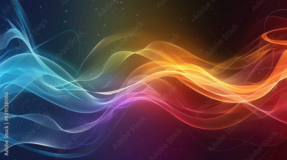 Aufkleber abstract colorful wave background featuring dynamic wave designs and bright, smooth transitions