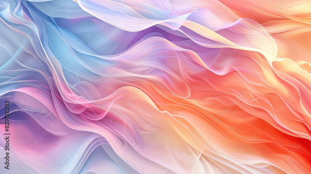 Poster abstract colorful wave background featuring intricate wave patterns and soft gradients