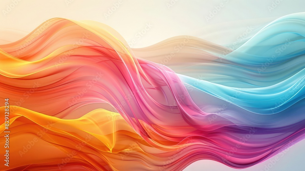 Poster abstract colorful wave background featuring intricate wave patterns and soft gradients
