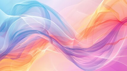 Obraz premium Abstract colorful wave background with clean, minimalist wave designs and soft lighting
