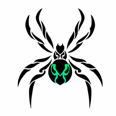 illustration vector graphic of tribal art design abstract spider