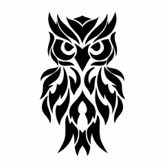 illustration vector graphic of tribal art tattoo design abstract owl