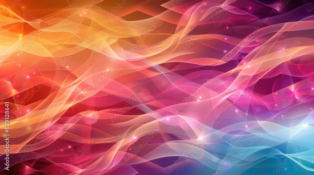 Poster abstract colorful wave background with delicate wave patterns and vibrant light accents