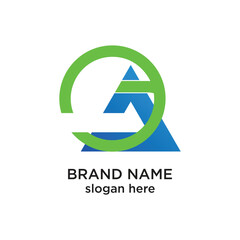 Brand logo design simple concept Premium Vector