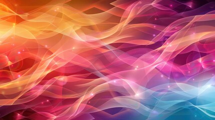 Obraz premium Abstract colorful wave background with delicate wave patterns and vibrant light accents