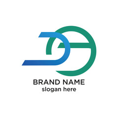 Brand logo design simple concept Premium Vector