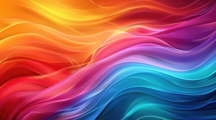 Obraz premium Abstract colorful wave background with layered wave elements and smooth color transitions