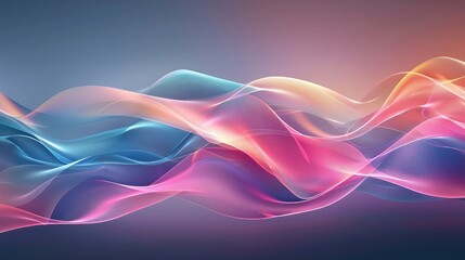 Naklejka premium Abstract colorful wave background with layered wave elements and smooth color transitions