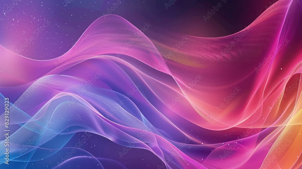 Poster abstract colorful wave background with smooth gradients and flowing lines for a vibrant look