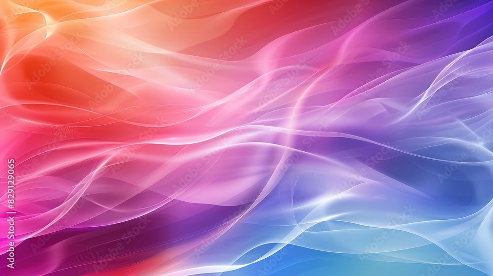 Poster abstract colorful wave background with smooth, overlapping waves and soft gradients