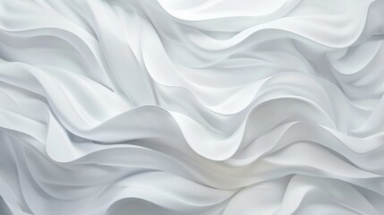 Abstract white background with dynamic wave patterns and delicate highlights