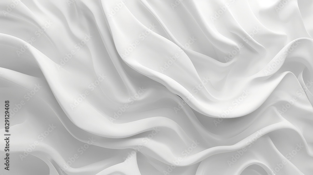 Poster abstract white background with smooth, flowing textures and gradient transitions