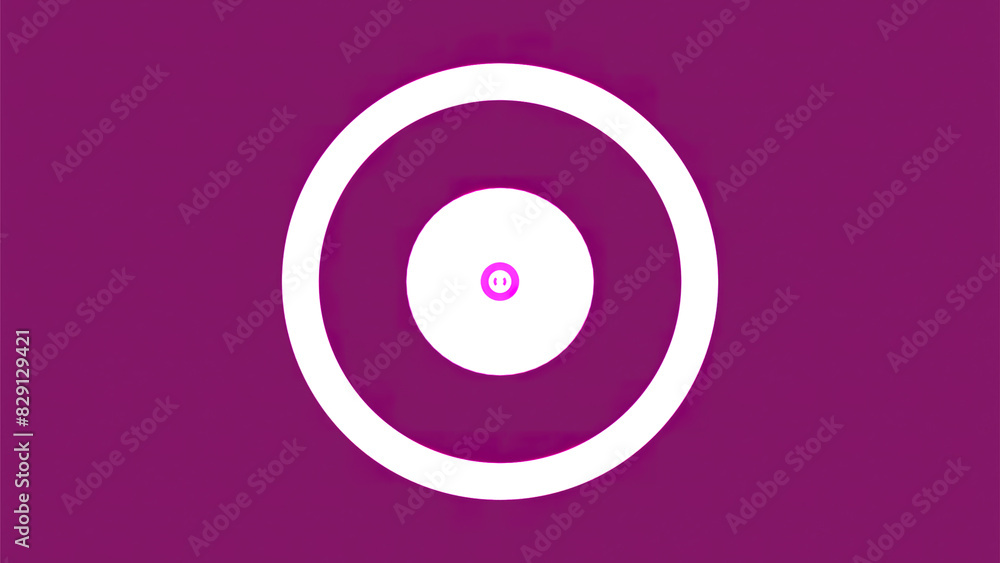 Poster animation with moving circles and pulse wave. design. ring in center pulsates and gives annular wave