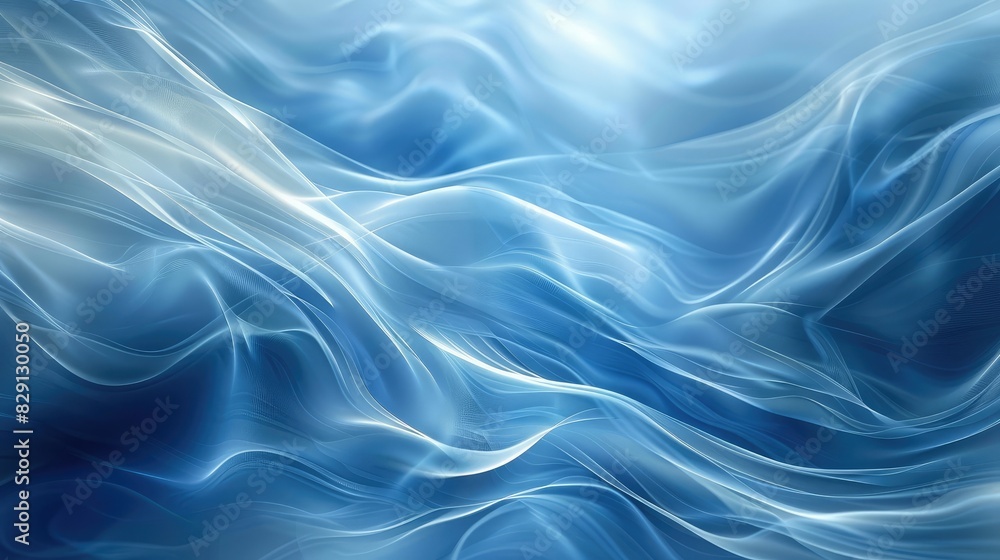 Aufkleber elegant abstract blue background with soft wave patterns and gentle lighting transitions