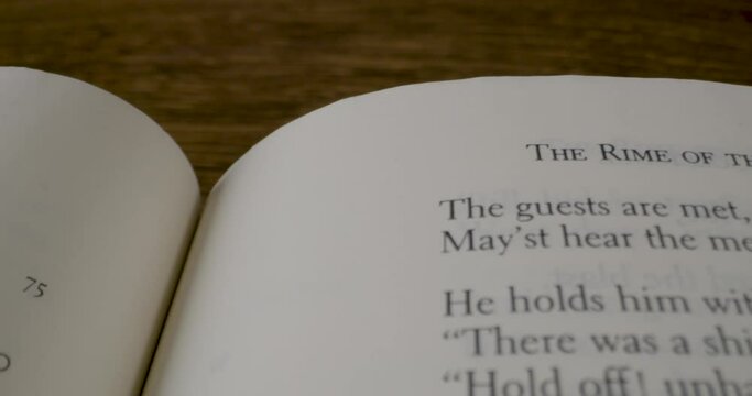 Rime Of The Ancient Mariner Samuel Taylor Coleridge 1798 Poem Macro Text Pan Right