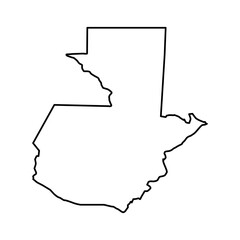 Guatemala Outline Map